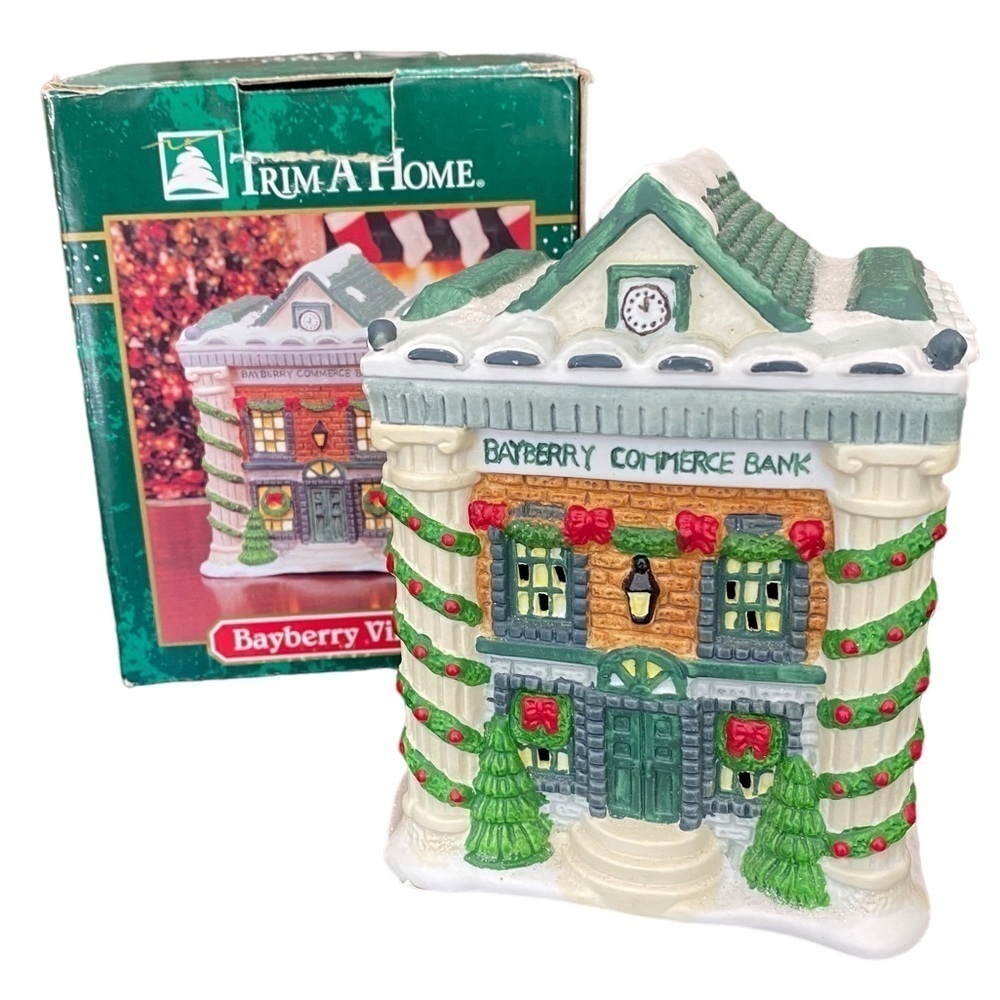 Vintage Collectable‎ Trim A Tree Bayberry Commerce Bank Christmas Train Garden